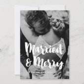 Carte de photo de mariage joyeux et heureux (Devant)