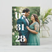 Carte de photo de mariage minimaliste, élégante et (Debout devant)