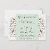 Carte de photo de mariage rustique du Sud pour cha (Dos)