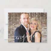 Carte de photo de Noël avec lumières scintillantes (Devant)