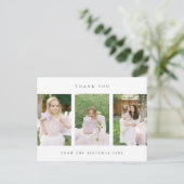 carte de photo de remerciement d'anniversaire (Debout devant)