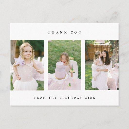 carte de photo de remerciement d'anniversaire (Devant)