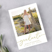 Carte de photo de remise de diplôme avec écriture 