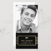 Carte de photo de remise de diplômes à couleur mod (Devant / Derrière)