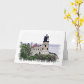 Carte de photo de Split Rock Lighthouse Minnesota (Fleur jaune)