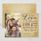 Carte de photo de vacances d'amour doux vintage (Devant / Derrière)