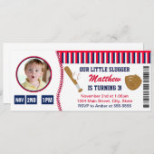 Carte de photo d'invitation d'anniversaire de bill (Devant / Derrière)