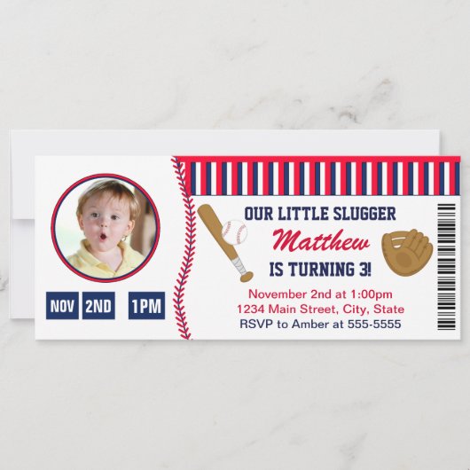 Carte de photo d'invitation d'anniversaire de bill (Devant)