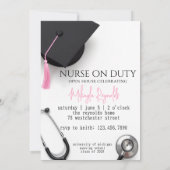 Carte de photo d'invitation de remise des diplômes (Dos)
