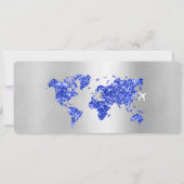 Carte de Photo Enregistrer la Date Billet d'Avion  (Dos)