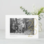 Carte de photo festive Pailleté 2025 (Debout devant)