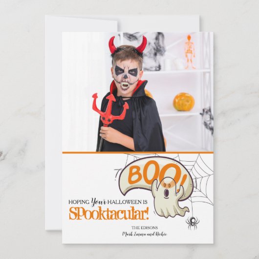 Carte de photo Halloween Boo (Devant)