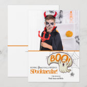 Carte de photo Halloween Boo (Devant / Derrière)