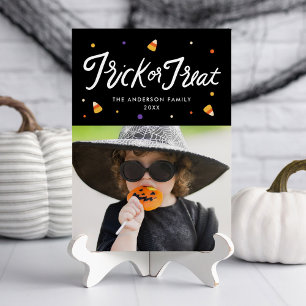 Carte de photo Halloween Candy Corn Trick or Treat