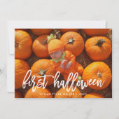 Carte de photo Halloween pour bébé (Devant)