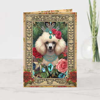 Carte de Photo Personnalisable - Caniche Blanc