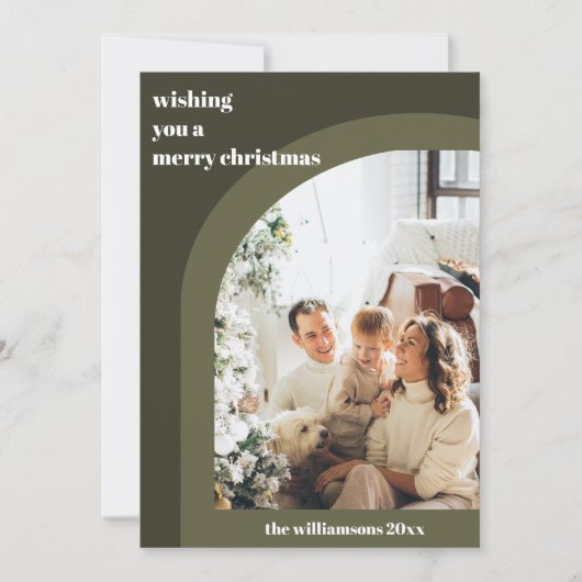 Carte de Photo Verticale à Deux Arches Modernes Ve (Devant)