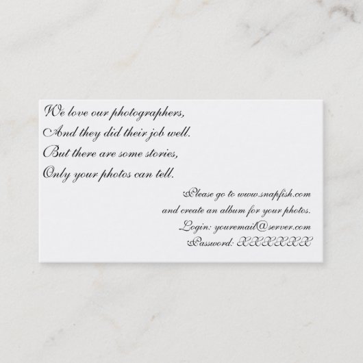 Carte de Photosharing (Devant)