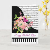 Carte de piano floral (Fleur jaune)