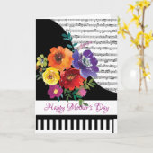 Carte de piano florale (Fleur jaune)