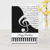 Carte de piano personnalisable (Fleur jaune)