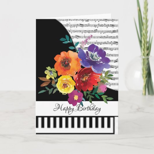 Carte de piano personnalisable (Devant)