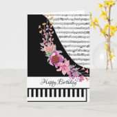 Carte de piano personnalisable (Fleur jaune)