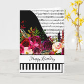 Carte de piano personnalisable (Fleur jaune)