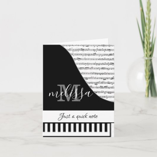 Carte de piano personnalisable (Devant)
