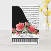 Carte de piano personnalisable (Fleur jaune)