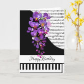 Carte de piano personnalisable (Fleur jaune)