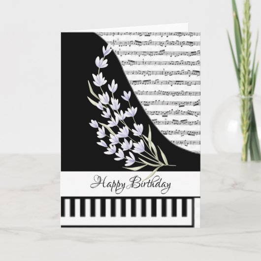 Carte de piano personnalisable (Devant)