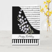 Carte de piano personnalisable (Fleur jaune)