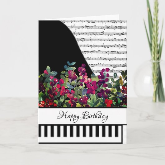 Carte de piano personnalisable (Devant)