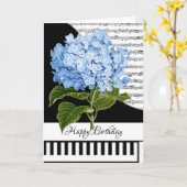 Carte de piano personnalisable (Fleur jaune)
