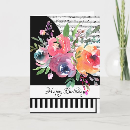 Carte de piano personnalisable (Devant)