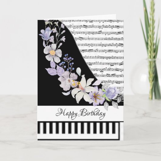 Carte de piano personnalisable (Devant)