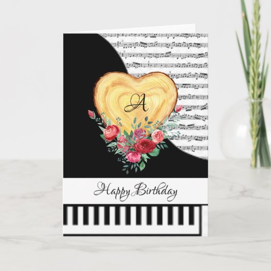 Carte de piano personnalisable (Devant)