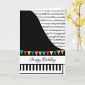 Carte de piano personnalisable (Fleur jaune)