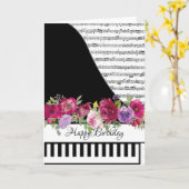 Carte de piano personnalisable (Fleur jaune)