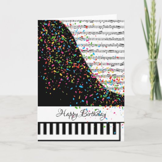 Carte de piano personnalisable (Devant)