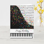 Carte de piano personnalisable (Fleur jaune)
