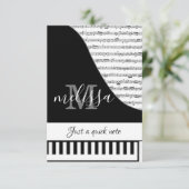 Carte de piano personnalisable (Debout devant)