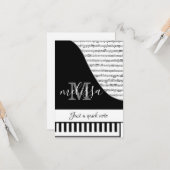 Carte de piano personnalisable (Devant/Arrière en situation)