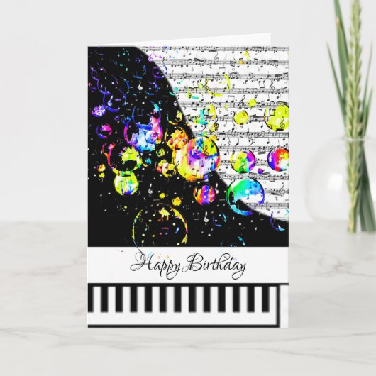 Carte de piano personnalisable (Devant)