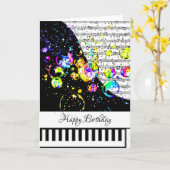 Carte de piano personnalisable (Fleur jaune)