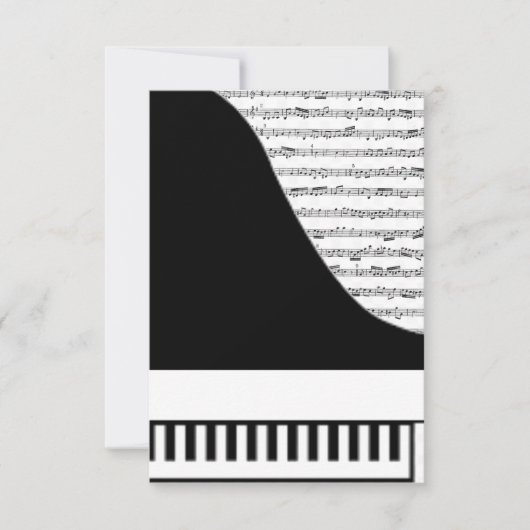 Carte de piano personnalisable (Devant)