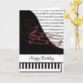Carte de piano personnalisable (Fleur jaune)