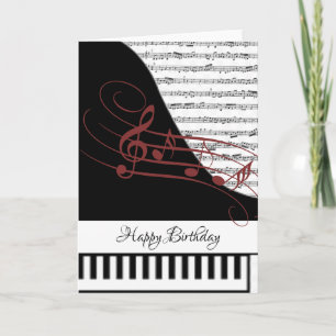 Carte de piano personnalisable