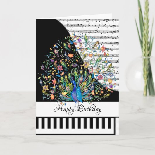 Carte de piano personnalisable (Devant)